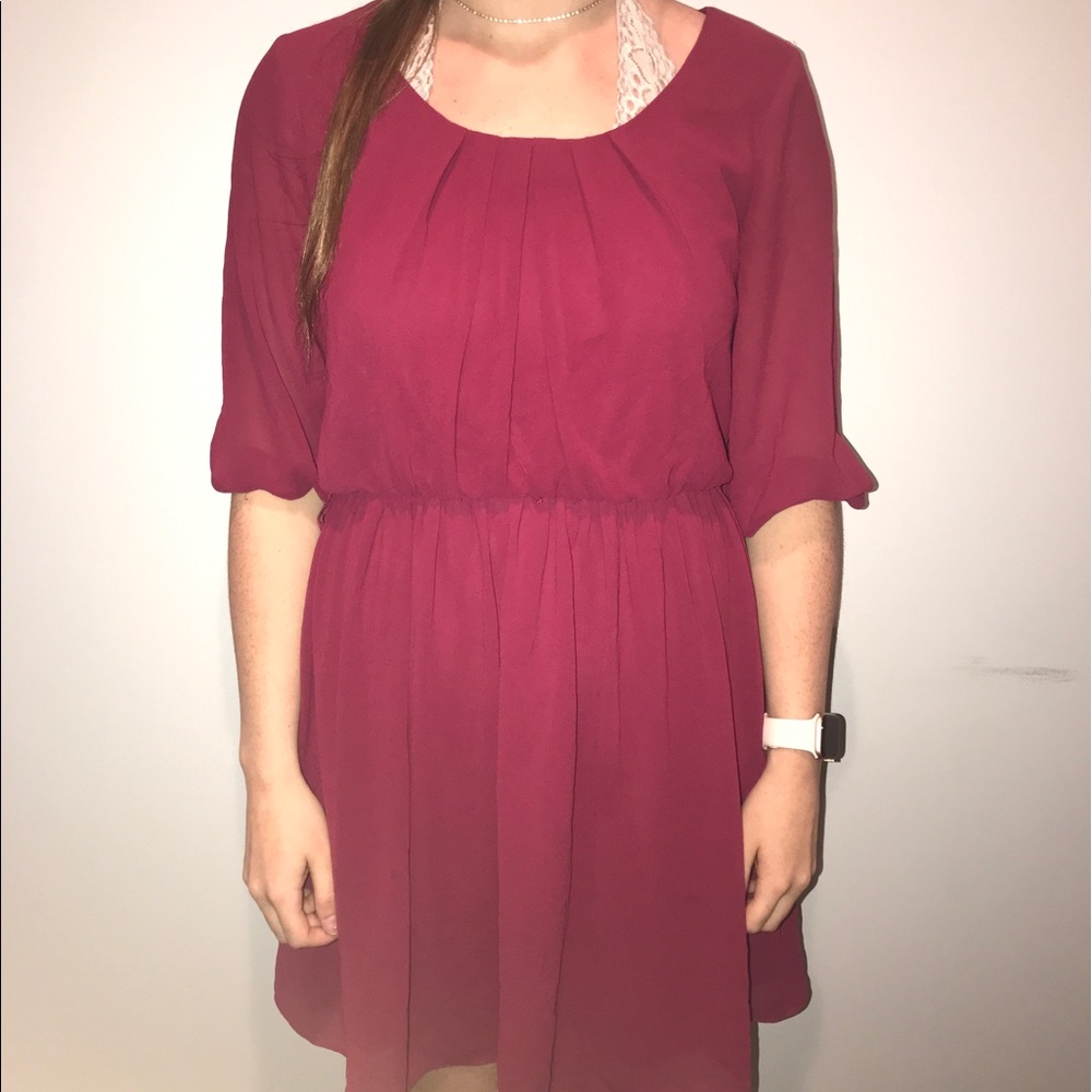 Ruffled Red Dress